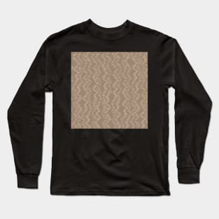 Coffee and off-white zig zag organic path Long Sleeve T-Shirt